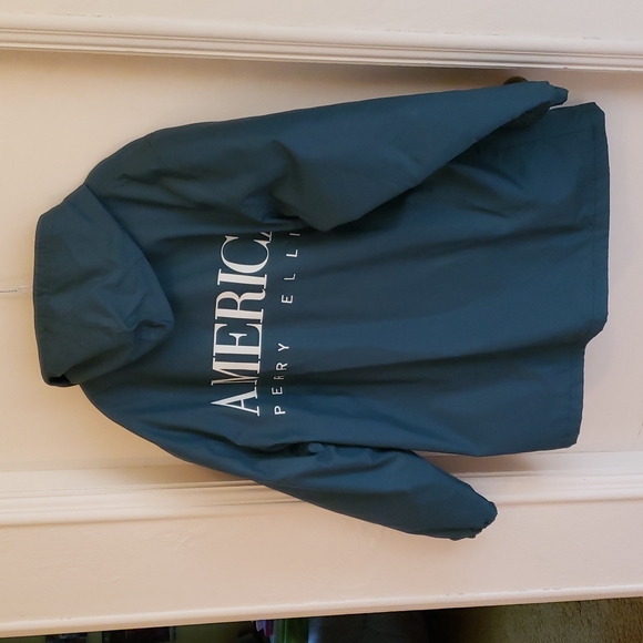 Vintage Perry Ellis America Green Jacket With Hood Size M - Picture 6 of 10